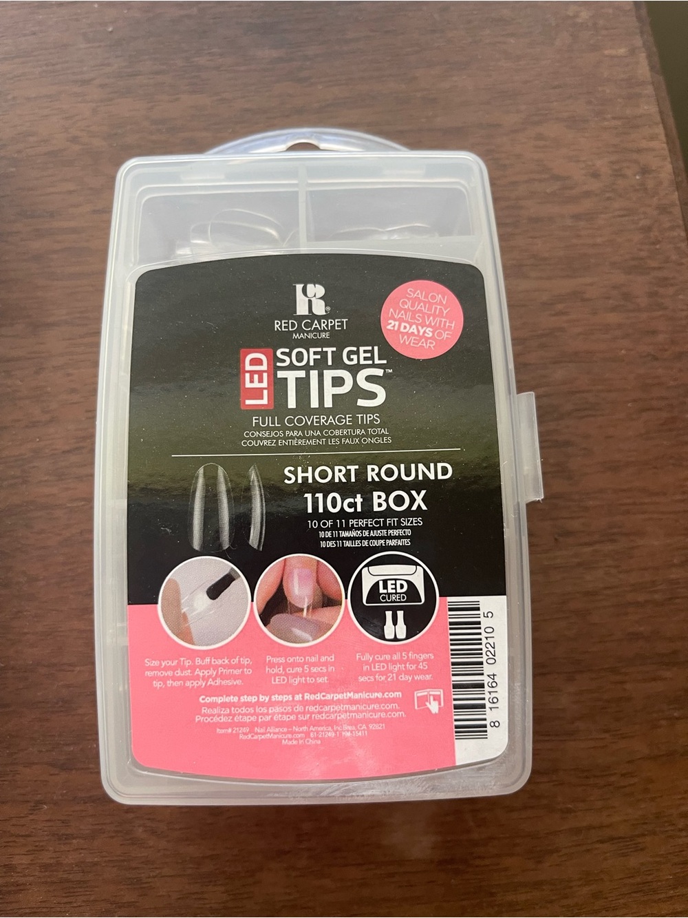 RED CARPET MANICURE LED SOFT GEL TIPS - SHORT OVAL NWOT